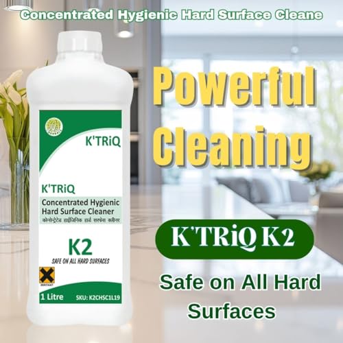 Image of K'TRiQ K2 Surface & Floor Cleaner Liquid 1 Litre - Aroma based Disinfectant and Restores Shiny Floors | Suitable for All Floor Cleaner Mops | Kills 99.9% Germs| India's #1 Industrial Floor Cleaner