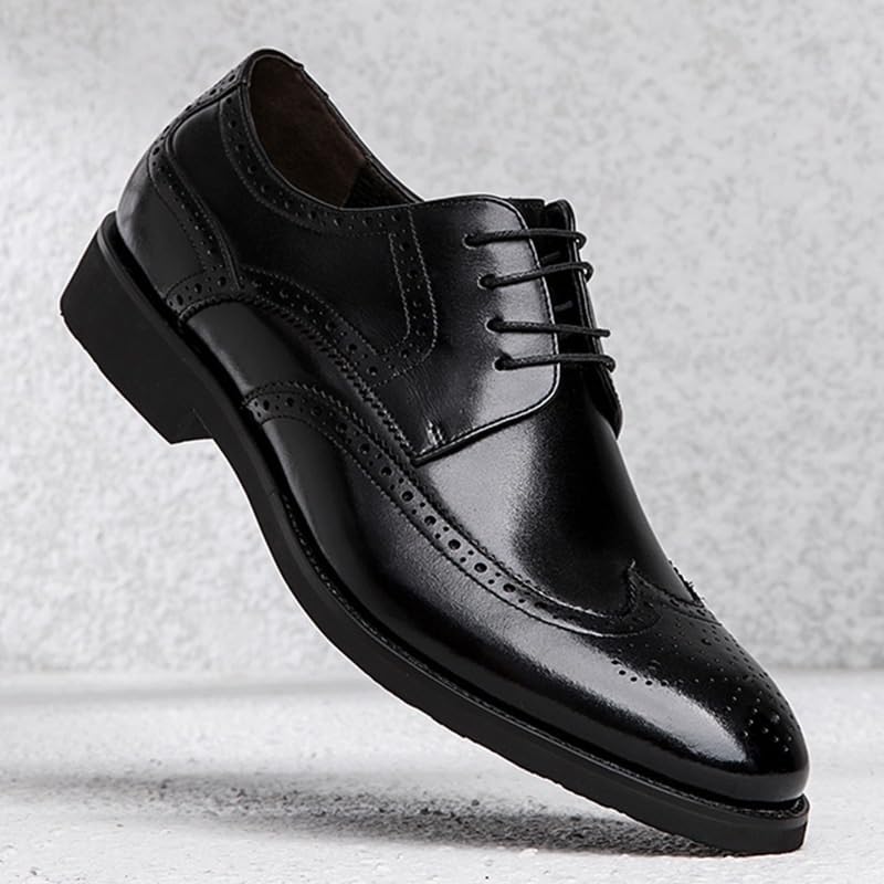 Men's Office Tuxedo Formal Shoes Leather Lace-Up Oxford Business Dress Footwear Groom Wedding Ceremony2