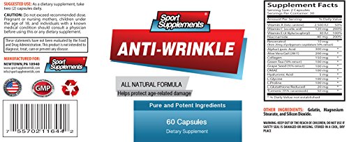 Sport Supplement Niacinamide 500 - Anti-Wrinkle Pills - Anti Wrinkle Serum (1 Bottle - 60 Capsules) #TOP2