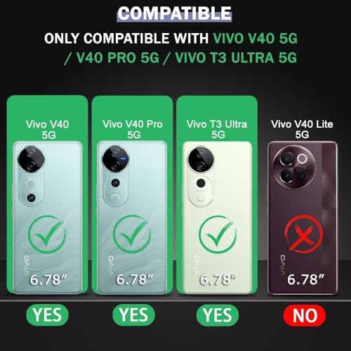 Image of KC Back Cover for Vivo V40 5G / V40 Pro 5G - 3D Four Corner Shockproof Silver Spinning Wheel Kickstand Holder Soft Silicone with Camera Protection (White)
