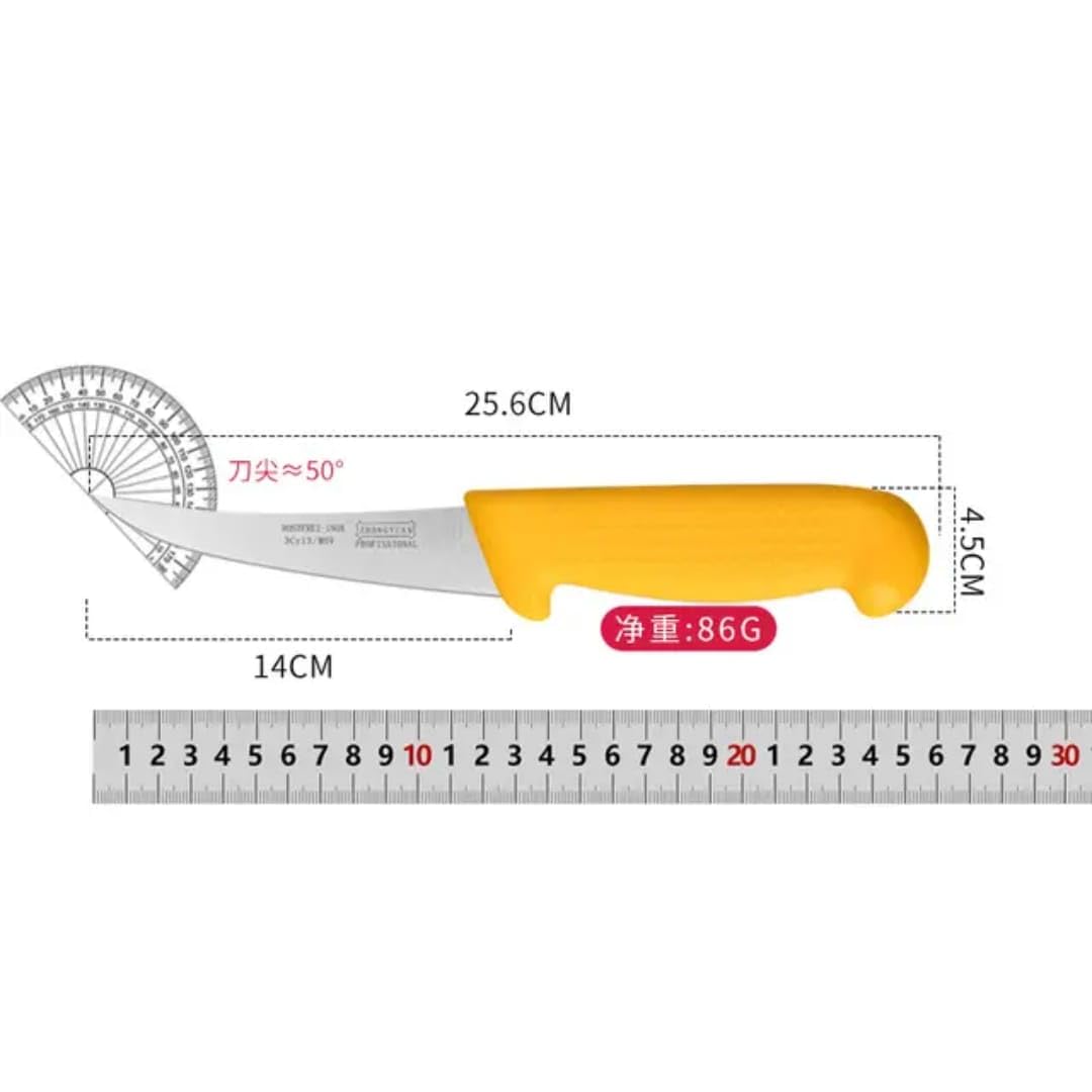 Generico Set Coltelli Professionali da Macellaio, 7 Pezzi, Acciaio Inox, per Carne, Disosso, Scuoiatura e Trinciatura, Manici Ergonomici Antiscivolo