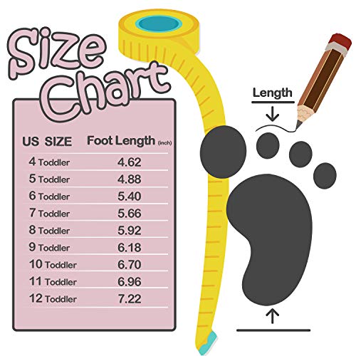Image of KomForme Toddler Sneakers for Boys and Girls Cartoon Dual Hook and Loops Sneakers Baby Canvas Shoes | Comfortable, Lightweight