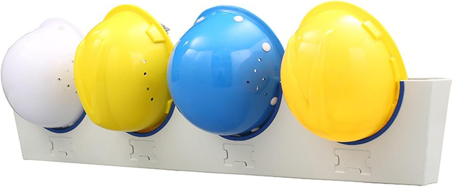 Doorhighpeak Wall Mounted Hard Hat Rack Helmet Holder, Work