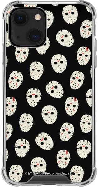 Skinit Clear Phone Case Compatible with iPhone 13 - Officially Licensed Warner Bros Friday The 13th Jason Voorhees Pattern Design