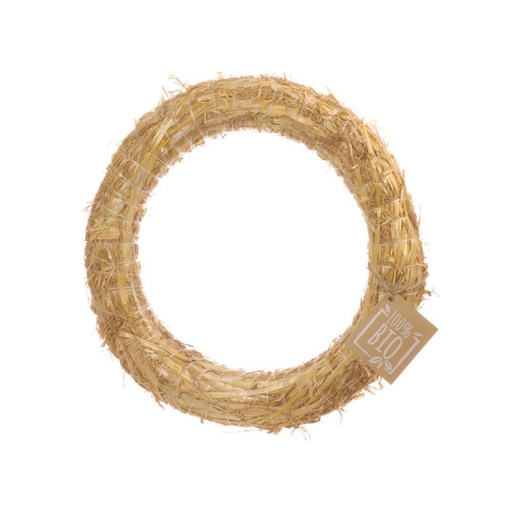 Floristrywarehouse Yellow Bio Natural Straw Wreath Base 35Cm/13.75 Inch Outer Diameter