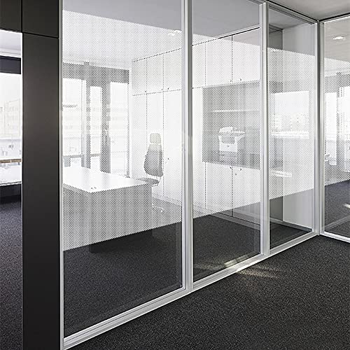 Vinilo adhesivo blanco para ventana perforado Moyishi 17x78 in miniatura 4