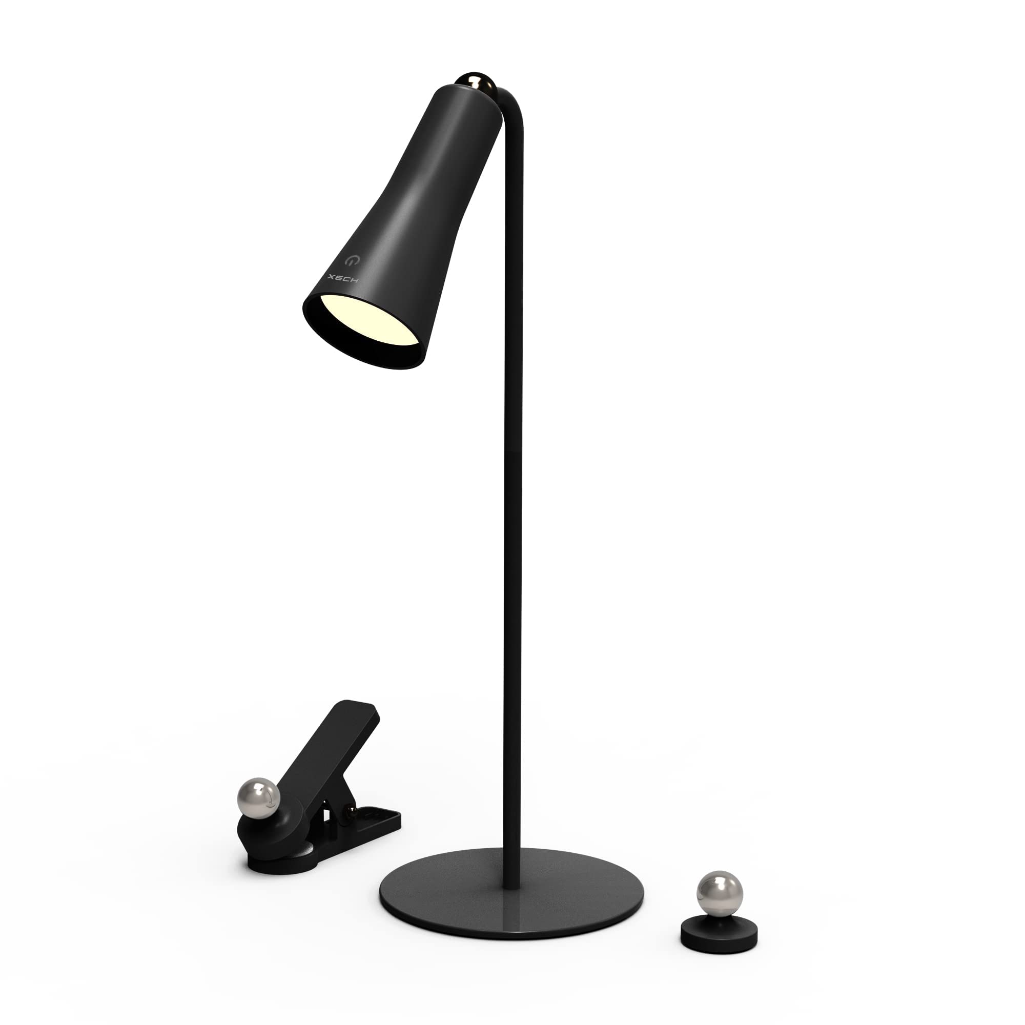 XECH Table Lamp for Study with Multiple Attachments Desk Lamps For Students 4 in 1 Rechargeable Desk Light with Powerful Neodymium Magnets & Adjustable Brightness Reading Lamp USB C Charging (Magneto) (Black) (B0BCYWG8MJ) Amazon Price History, Amazon Price Tracker