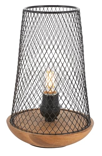 SAFAVIEH Lighting Collection Haynes Black/Natural 10-inch Table Lamp (LED Bulb Included)