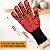 FITFIV BBQ Gloves, Oven Gloves, 1472°F Extreme Heat Resistant Barbecue Gloves, Silicone Non-Slip Oven Mitts, Kitchen for Cooking, Grilling, and Baking