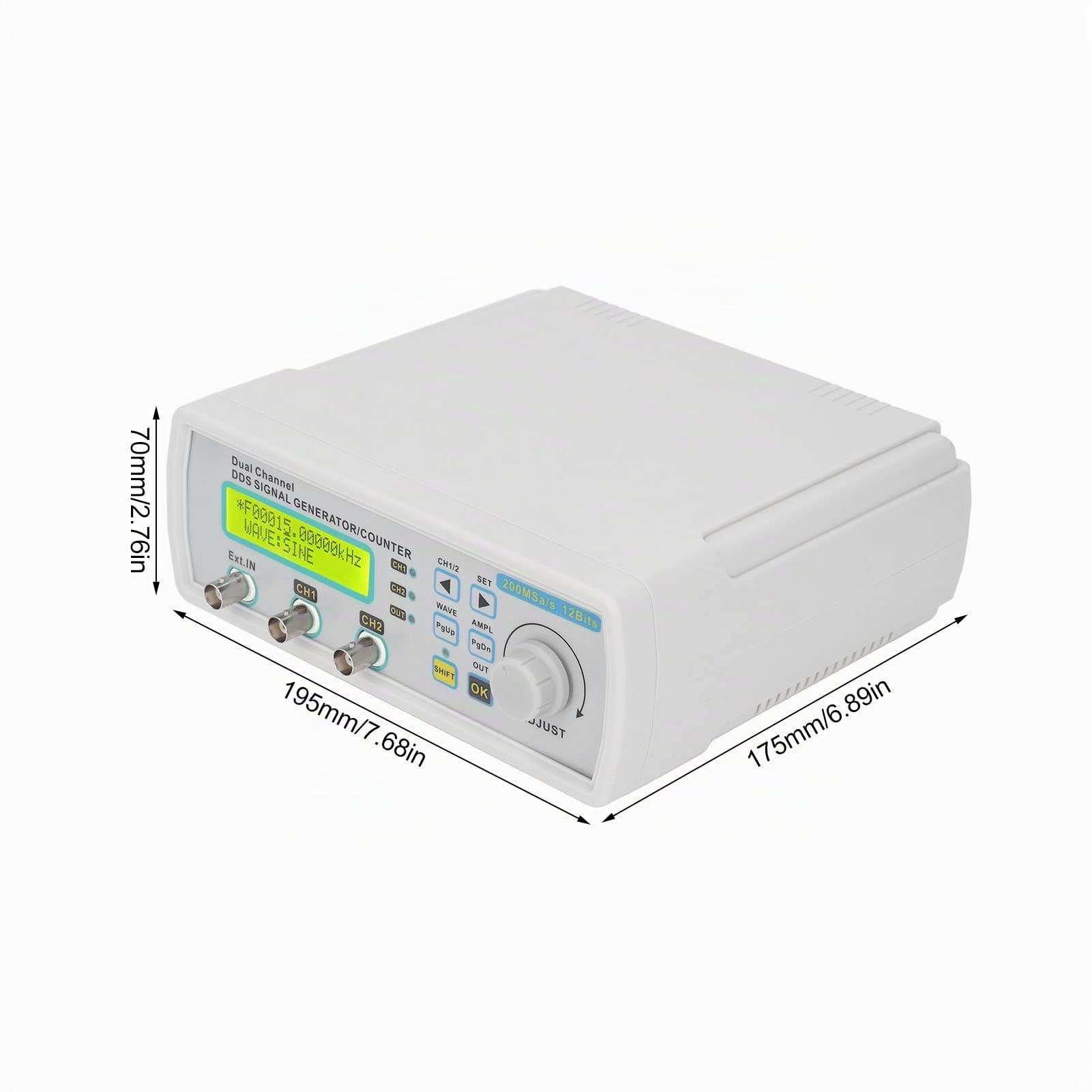 Signalgenerator-Frequenzzähler, Transparente Anzeige, Stabiler Ausgangsfrequenzzähler, Kurzschlussschutz 100–240 V, für Produktionslinie mit Programmierbaren Funktionen