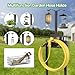 neatevday Garden Hose Holder, Water Hose Holders for Outside with Storage Basket & 2 Shepherds Hooks, Detachable Garden Hose Holder Freestanding, Heavy Duty Hose Holder Supports 150ft Hoses