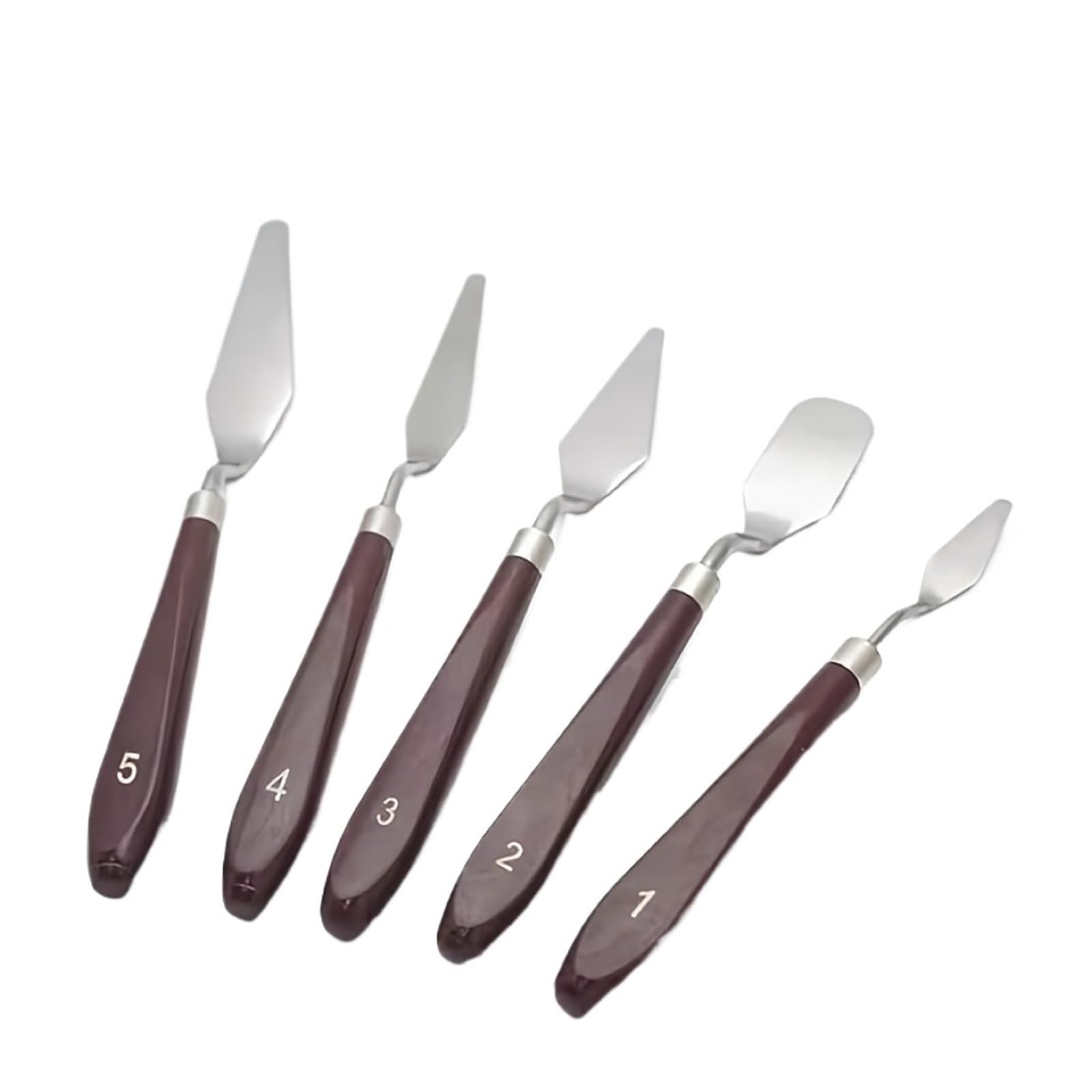 Genérico Spatule à crème for gâteau, Outil de pâtisserie en Acier Inoxydable, 5 pièces