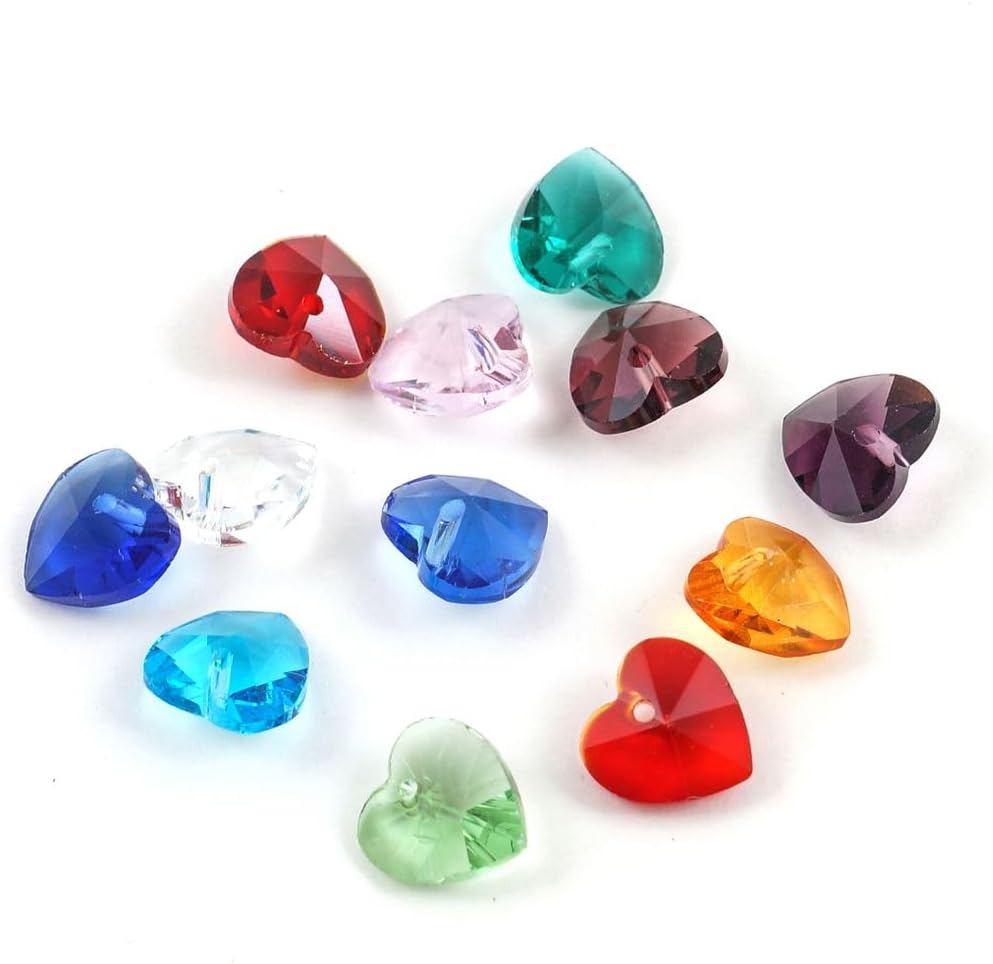 10 Sets Adabele Birthstone Loose Beads 10mm Austrian Bicone Crystal (120pcs) for Earrings Bracelet Necklace Jewelry Craft Making BB2