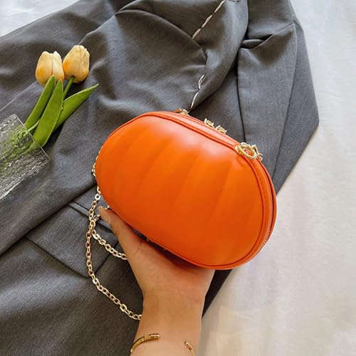 Halloween Purses for Women Novelty Pumpkin Shaped Crossbody Bag with Chain Strap Cute Shoulder Bags4