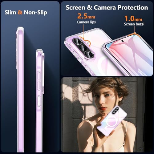 Image of REALCASE for Samsung Galaxy A56 5G | Magnetic Clear Case | Durable, Scratch-Resistant | Slim Transparent Compatible with MagSafe | Protective TPU Bumper Back Cover for Samsung Galaxy A56 5G