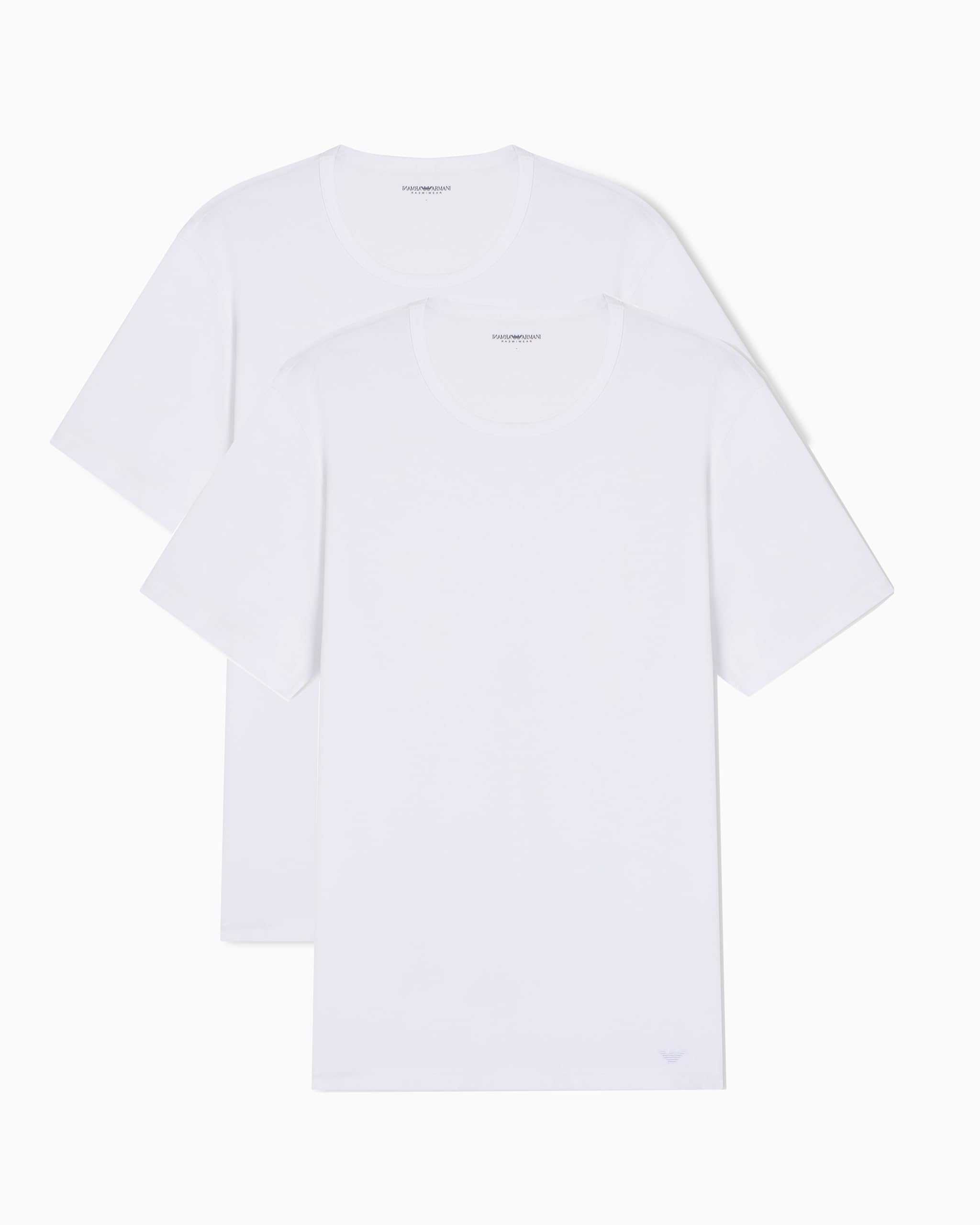 Emporio Armani MAN 2 Pack T-Shirt Crew Neck Regular Fit White L, White/White, L