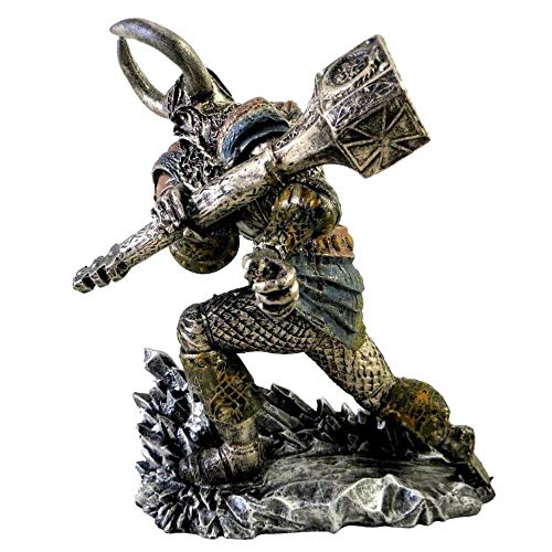 Escultura Thor deus do trovão mitologia nórdica decorativa.