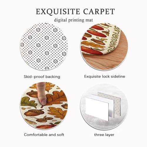 Alfombra de pasillo de hojas rojas de arce antideslizante rectangular para cocina 7