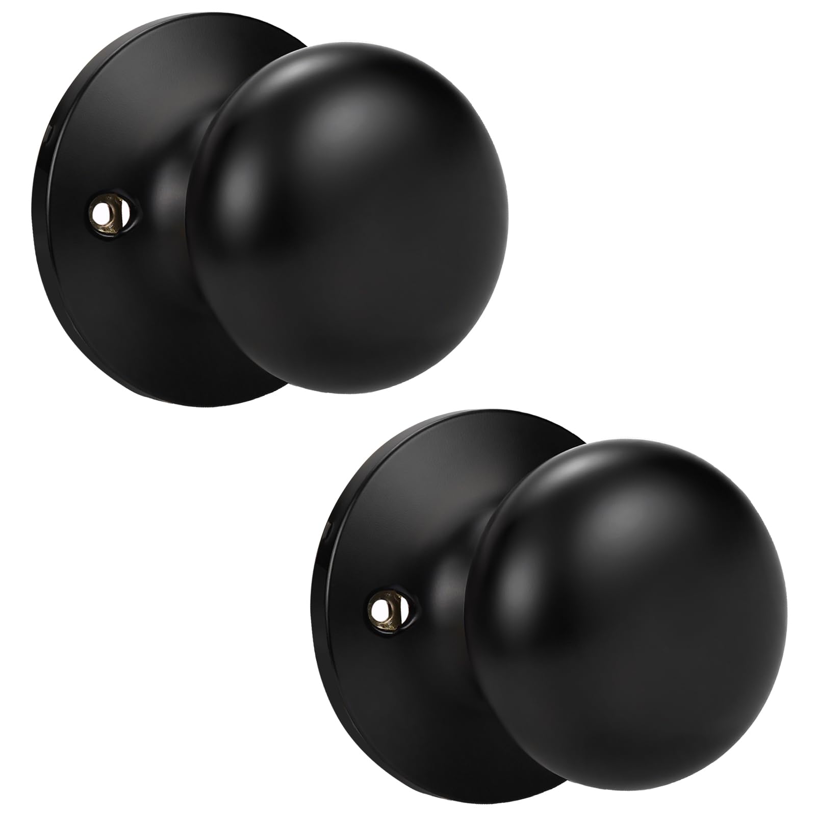 Brushed Nickel Door Knobs - Keyless Privacy -15