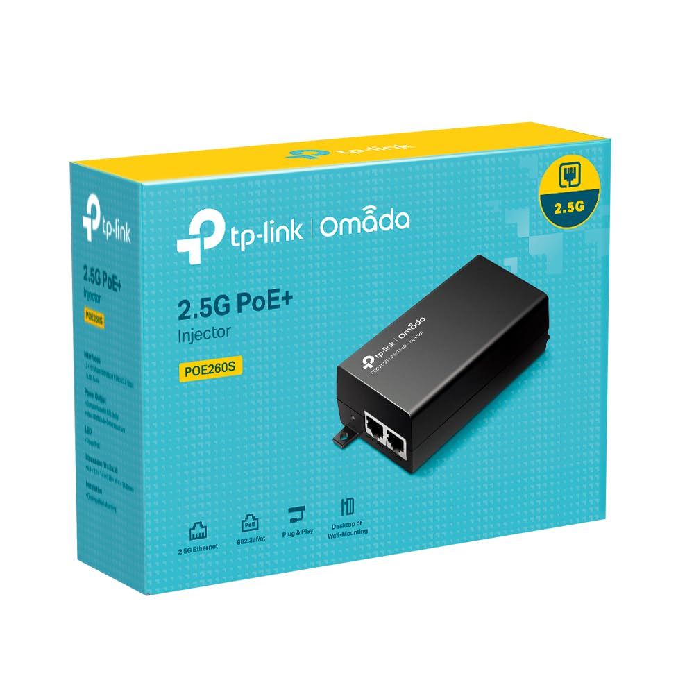 TP-Link Omada Wtryskiwacz 2,5 G PoE+, porty 2,5 Gb/s, moc wyjściowa 30 W, konstrukcja do montażu na ścianie