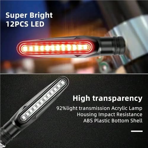 Intermitentes universales para moto de 12V impermeables IP68 con luz trasera integrada 6