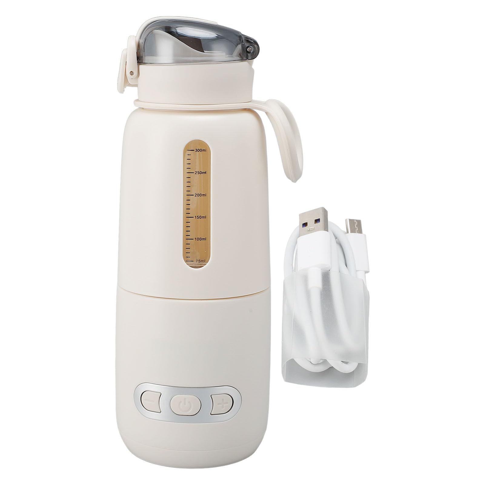 Sxhlseller Calentador de Leche Portátil, Calentador de Biberones Rápido Inalámbrico para Leche Materna, Fórmula, Agua, Control de Temperatura Ajustable de 37-55 ℃ y Batería Recargable por