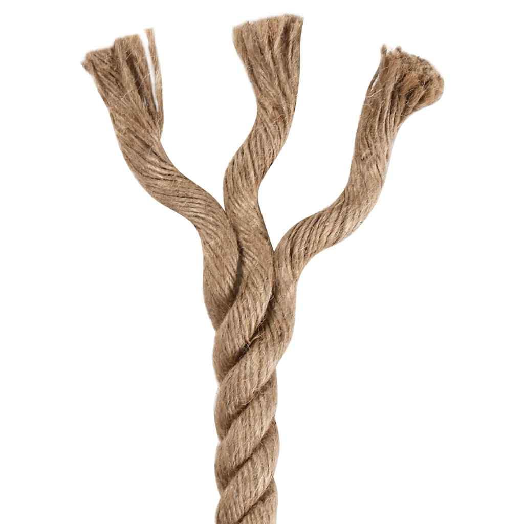 Cuerda de yute, 20 mm de grosor, 100 m de longitud, cuerda de herramienta duradera para uso marino, agricultura, jardín y decoración del hogar, cuerda trenzada pesada