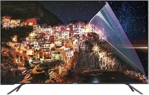 CNPRAZ Anti Blue Light/Anti UV/Anti Radiation TV Screen Protector Filter for 32-75 inch - Blocking 90% Blue Light - for LCD, LED, 4K OLED & QLED HDTV Displays/Clear / 58 Inches 1269x721mm