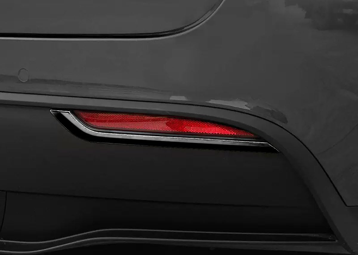 Rear Fog Lights Covers Compatible with Tesla Model Y 2025 2024 2023-2020 Back Fog Lamp Light Cover Trim Exterior Car Accessories ABS 2PCS(Glossy Black Style)