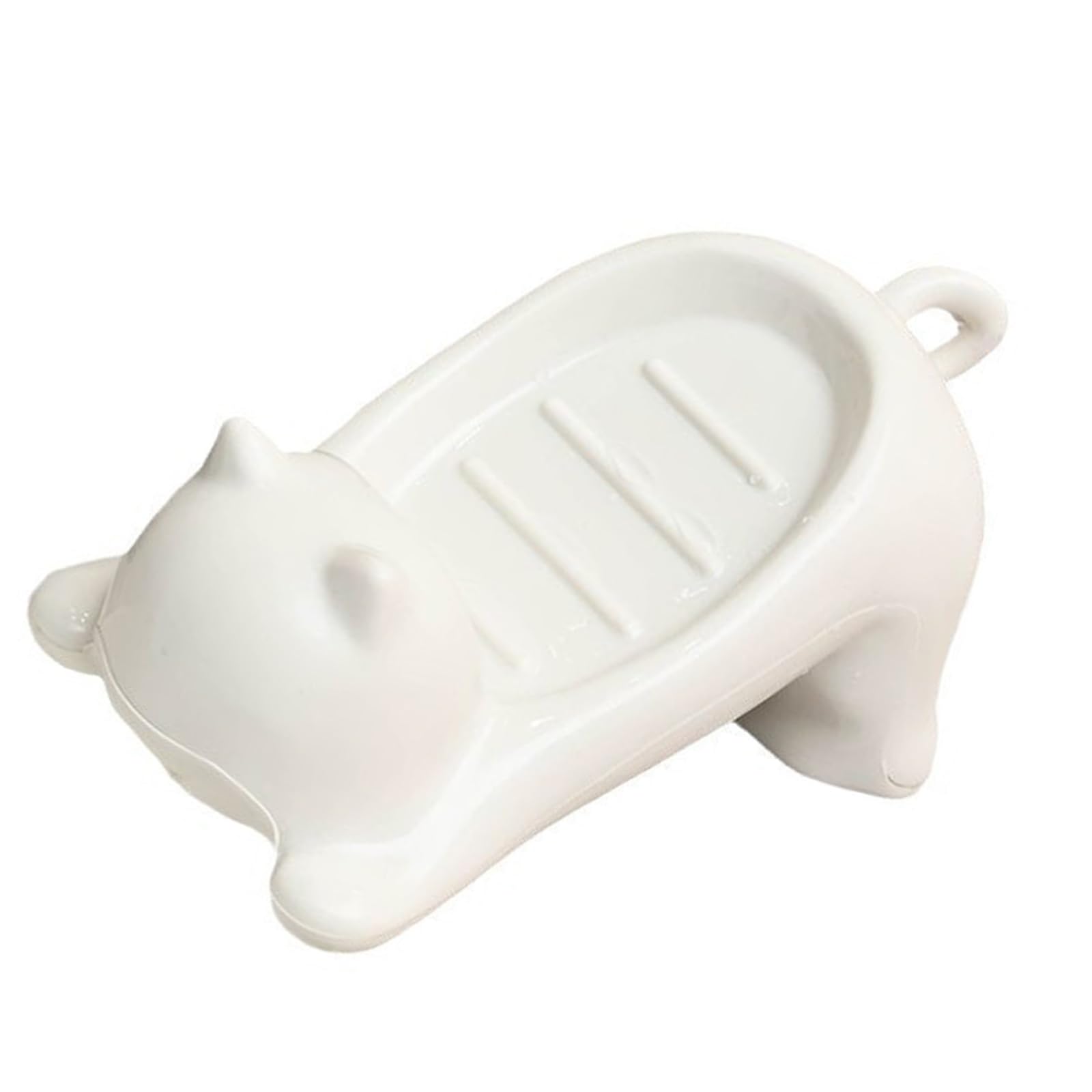 Portasapone A Forma Di Gatto In Ceramica – Autodrenante, Piccolo, Simpatico E Funzionale Per Doccia, Lavandino E Cucina (nero)