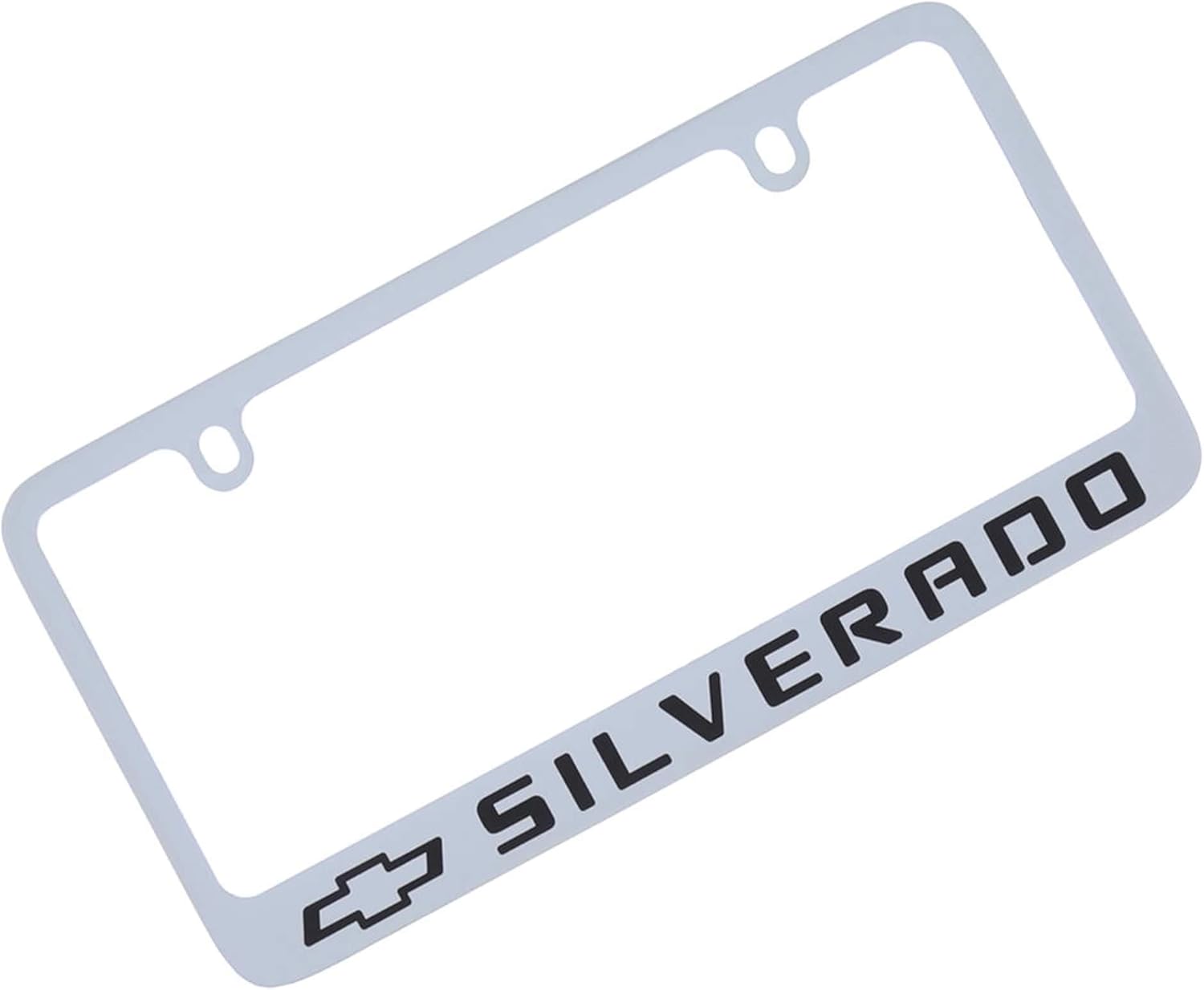 Chevrolet Silverado Chrome Metal License Plate Frame