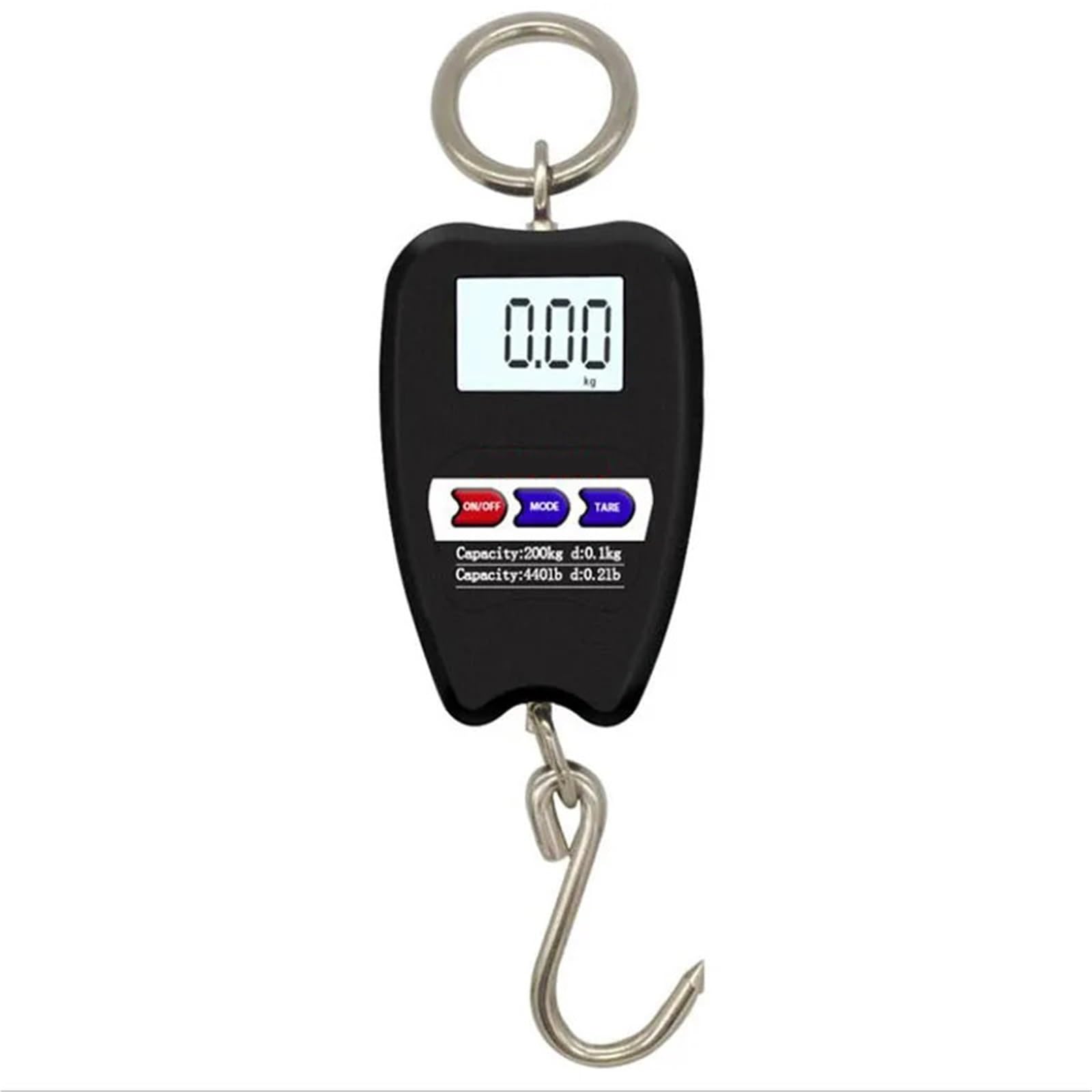 Digital Crane Scale, Digital Hanging Scale 200Kg/440lb Crane Scale with Hooks for Farm Fishing(Nero)