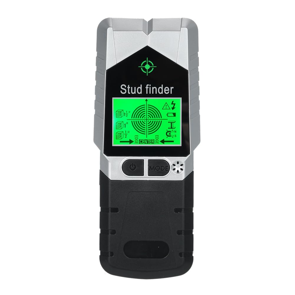 Littimoon Stud Finder Wall Scanner 6 in 1 Stud Detector, Physical Nail Finding Wall Detector for Wood Metal and AC Wire Silver