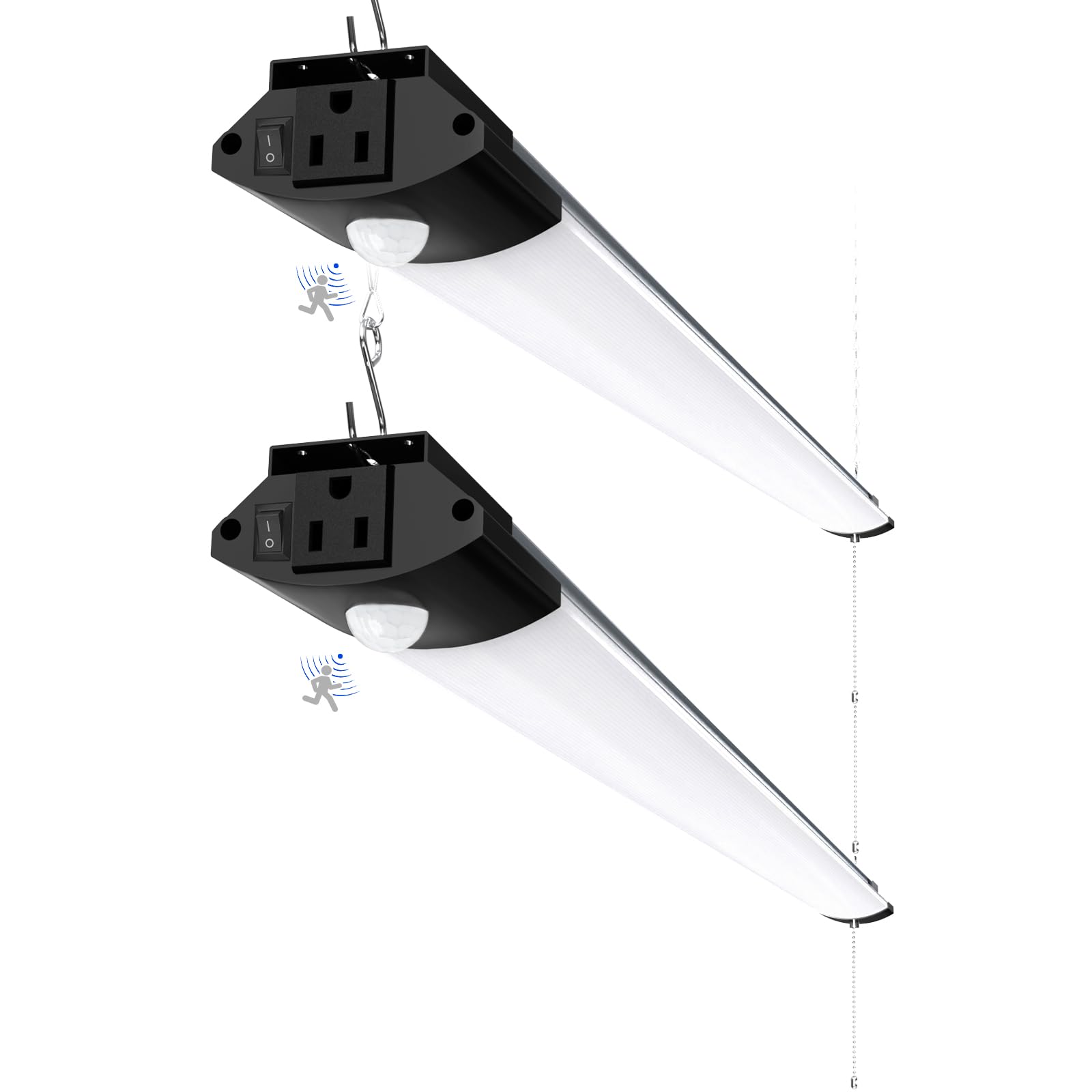Barrina BS84 4FT Motion Sensor Shop Light 2-Pack