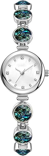 ADSBIAOYE Reloj de pulsera de cuarzo para mujer, de lujo, estilo vintage, con diamantes de cristal, de acero inoxidable, impermeable, para regalo