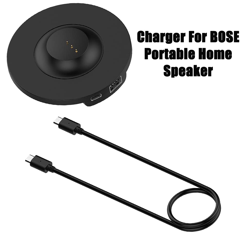 RuenTech Ladestation für Bose Portable Home Speaker Ersatz Zubehör Ladegerät, Schwarz