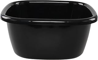 Saedy 18 Quart Wash Basin Tub, Plastic Dishpan 1 Pack, Black