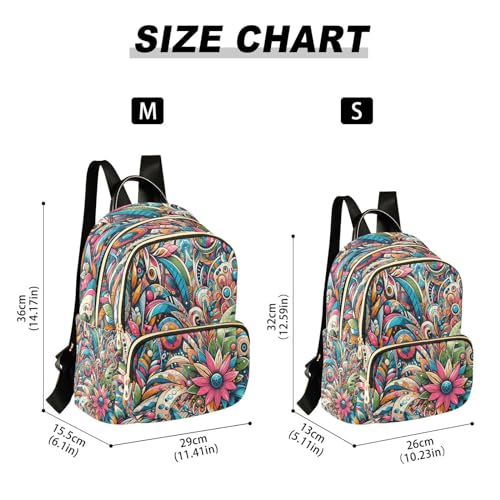 Image of ALAZA Fashion Flower Floral Women Backpack Purse Ladies Fashion Shoulder Bag Daypack Travel Bag 7.5L