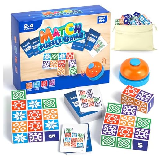 Sunrad Match Madness Brettspiel,Visuelles Erkennungs-Matching-Brettspiel,Familien-Puzzlespiel,Familienspiele Brettspiele Partyspiele für Kinder und Erwachsene,2–4 Spieler,Puzzlespiele für Kinder ab 4+