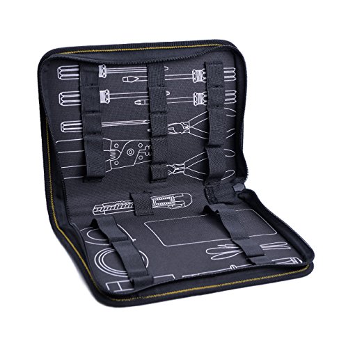 Preisvergleich Produktbild Eazeehome Werkzeugmappe Werkzeugtasche Werkzeugrolle unbestückt für Wartungstechniker Tragetaschen Schwarz