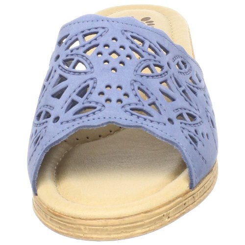 Spring Step Estella Women's Fashion Wedge Slide Sandals – Casual Leather Heel with Geometric Laser-Cut Detailing2