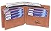 HOPSOOKEN Mens Leather Bifold Wallet Rfid Men Slim Front Pocket Wallet Trifold
