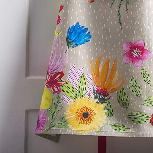 Maison D' Hermine Apron 100% Cotton 27.50"X31.50" 1 Piece Adjustable Neck Strap Cloth Apron With Center Pocket For Gifts, Women, Men, Chef & Bbq, Jardin D'ete - Fog - Spring/Summer #TOP3