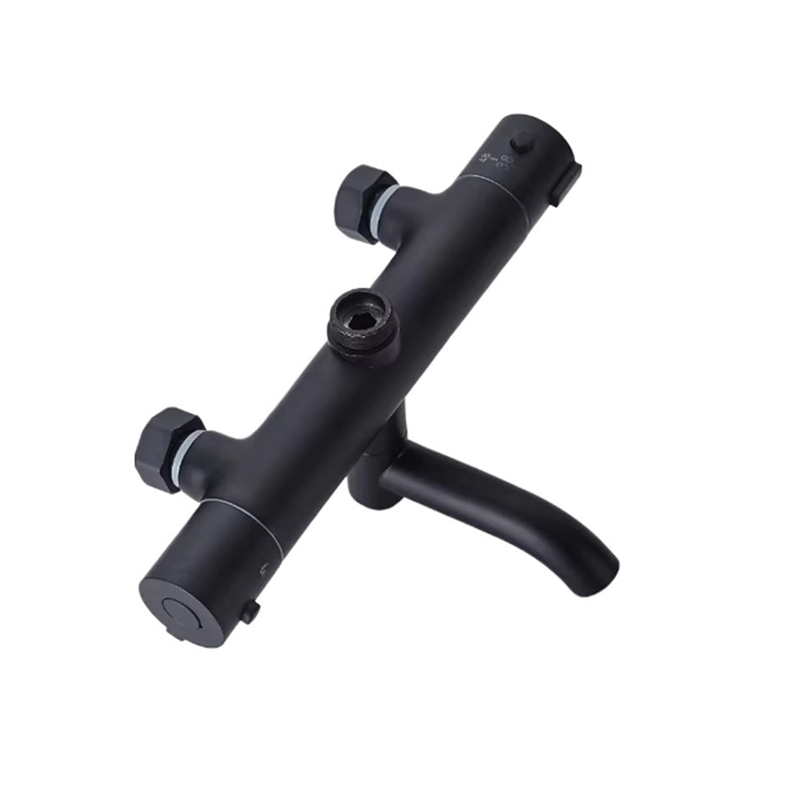 Thermostatic Shower Mixer Bathroom Thermostatic Shower Faucet Brass Chrome Mixer Value Dual Handle Temperature Control Bathtub Wall Mounted(Black)
