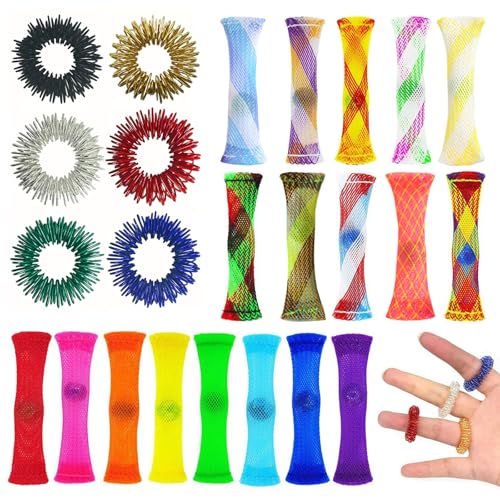LINGJIA 42 Stück Fidget Ringe Set