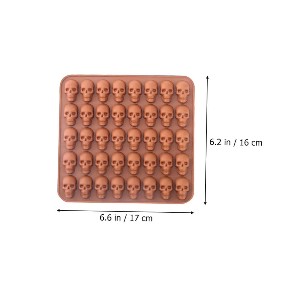 Ciieeo 5 Set stampo del cranio biscotto cioccolato stampo da forno per cioccolato gommoso halloween hallowen arredamento fondente teschio stampini fai da te Gel di silice