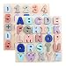 Puzzle Alphabet Bois Enfants Lettres Puzzle Développement Enfant Lettres Tableau Magnetique Ensemble de Jouets Éducatifs Les Cadeaux pour Enfants (Lettre Anglaise)
