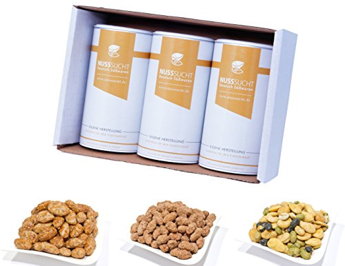 Soccer Bundle Geschenkset | Nussmix | Geschenkbox Nussmischung | 3x250g Probierset | Gebrannte Mandeln | Gebrannte Erdnüsse | Snackbox nussmischung Cover
