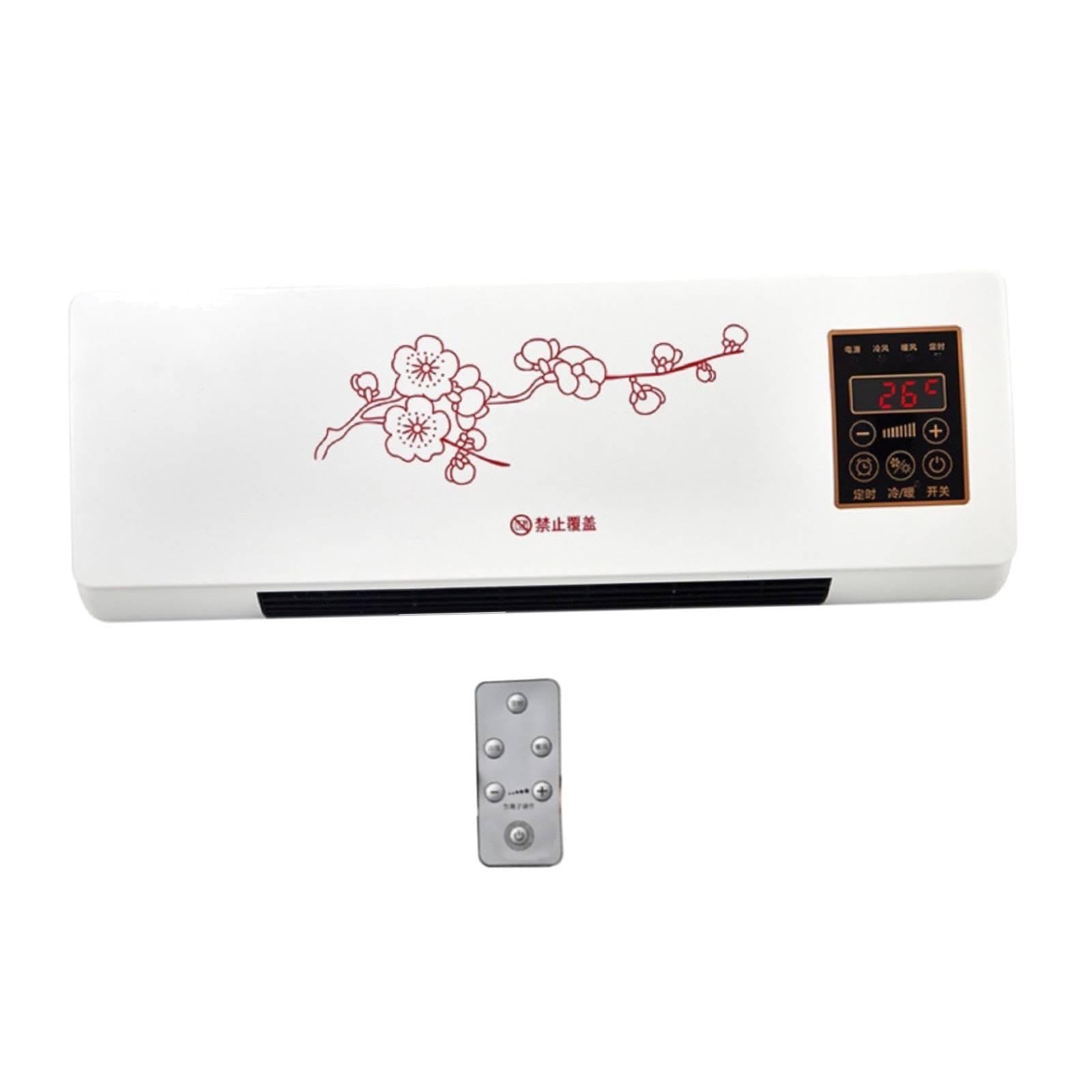 Mini Split Air Conditioner Heater Wall Mounted Dorm Apartment with Heat Pump Red Flower-picture-30