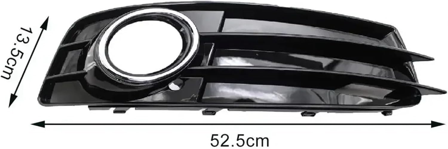Fog Light Cover Grill Frame L/R Fog Light Grille Fog Lamp Cover 8P0807681Q 8P0807681AF 8P0807681M Compatible with A3 Sportback 8P 09-12(Left)